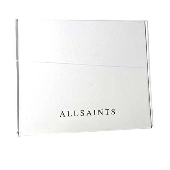 AllSaints Mens Grey Suede Hollow Side Zip Leather Ankle Boots Sz 11 M New - Picture 7 of 9